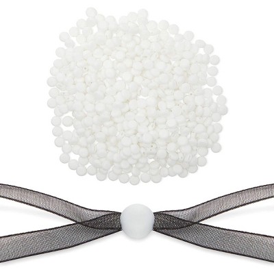 Okuna Outpost 500 Pieces White Silicone Cord Locks for Drawstrings Elastic, Single Hole Toggle Stoppers, 0.4 x 0.2 in