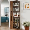 ORRD 70" Display Cabinet with LED Lights & Pull-Out Shelf | Modern Glass Door Curio Cabinet for Living Room, China, Books | Adjustable 3-Mode Lighting - 3 of 4