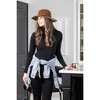 Britt's Knits Women's Getaway Panama Vintage Chenille Classic Wide Brim Panama Hat - 3 of 4
