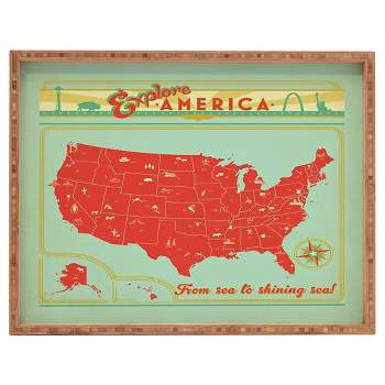 Anderson Design Group Explore America Rectangle Tray - Red - Deny Designs
