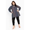 Women's Plus Size Illusion Tunic - midnight | CITY CHIC - 2 of 4