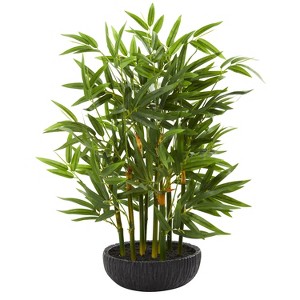 HomeStock  1.6 ft. Artificial Bamboo Tree in Pot for Indoor/Outdoor - 1 of 3