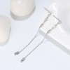 Chain Dangle Earrings for Women Emerald Cut Cz Sterling Silver Ginger Lyne Collection - 3 of 4
