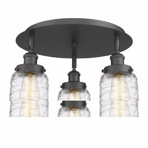 Bell - 3 Light Flush Mount In Art Deco Style-9.25 Inches Tall and 16.75 Inches Wide - 1 of 1