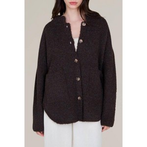 Women's Boucle Button Down Cardigan - GRADE & GATHER - 1 of 4