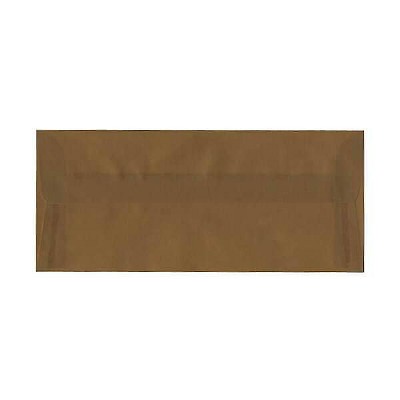 JAM Paper #10 Business Translucent Vellum Envelopes 4.125 x 9.5 Earth Brown PACV351AI