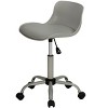 Office Chair, Adjustable Height, Swivel, Ergonomic, Computer Desk, Work, Juvenile, Grey Leather Look, Grey Metal - 3 of 4