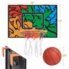 Yaheetech Over The Door Mini Basketball Hoop Set, Orange/Blue - 3 of 4