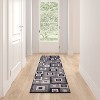 Masada Rugs Masada Rugs, Modern Accent Rug with Geometric Square Pattern - 2 of 4
