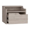 GlasFlength Nightstands Wall Mounted Bedside Table Storage Nightstand Floating Nightstand with Drawer for Room, Gray, 13.3"*15.7"*12.9" - 4 of 4