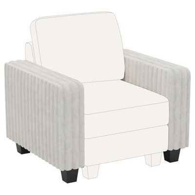 Belffin Modular Sectional Sofa Armrest Module for Corduroy Modular Couch, Pair of Armrests