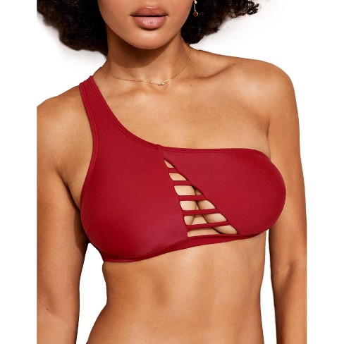 Women's Center Front U-wire Bandeau Bikini Top - Wild Fable™ Red