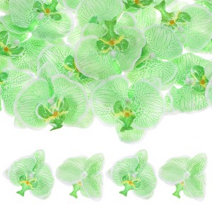 Unique Bargains Silk Plastic Durable Handcrafted Artificial Orchid Flower Heads 20 Pcs - 1 of 4
