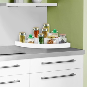 Hastings Home 3-Tier Corner Storage Organizer Shelf for Countertop, Pantry, or Cabinet with Non-Slip Liner - 1 of 4