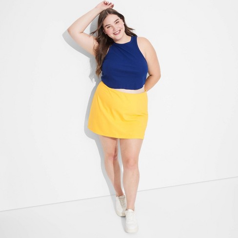 Women s Game Day Butterbliss Mini Skort Wild Fable Yellow 4x Target