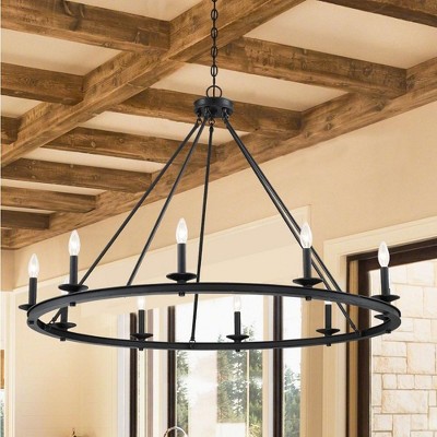 Middleton Matte Black 10-Light Metal Chandelier