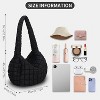 Puffer Tote Bag for Women Large Quilted Carryall Bag Soft Puffy Crossbody Lightweight Shoulder Handbags - 2 of 4