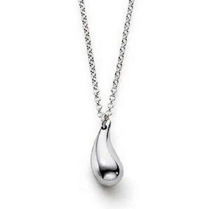 Hollywood Sensation Silver Teardrop Necklace for Women- Silver Pendant Necklace-"Amalie Teardrop 925 Sterling Silver Finished Necklace - 1 of 3