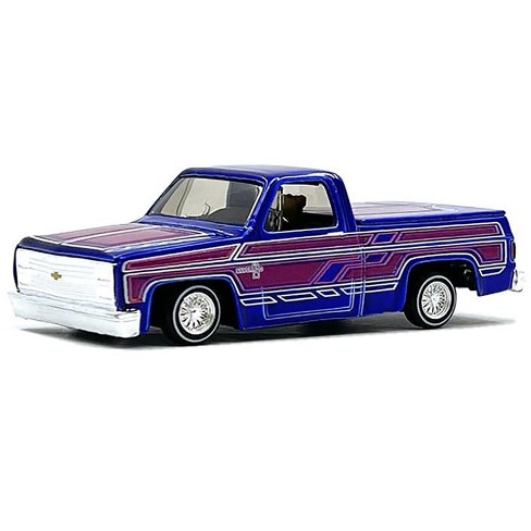 1987 Chevrolet 1500 Pickup Truck Blue Metallic With Graphics lowriders maisto Design Series 1 64 Diecast Model Car By Maisto Target