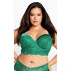 Women's Plus Size Allure Demi Longline Bra - kelly green | CITY CHIC - 2 of 4