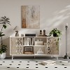 ORRD Sicotas Mid-Century Solid Wood Sideboard, Sliding Door Storage Cabinet, TV Buffet, Accent Cabinet for Living Room - 2 of 4