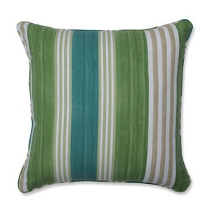 On Course Verte Mini Square Throw Pillow - Pillow Perfect, Green
