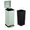 8 Gallon (30L) Step Trash Can, Stainless Steel Bathroom Garbage Can with Lid and Foot Pedal - 2 of 4