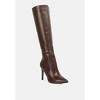 Indulgent High Heel Croc Calf Boots Women - 3 of 4