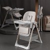 CIPACHO Adjustable Baby High Chair 0-6 Years – Portable Infant Feeding Seat with Safety Belt, Silent Lockable Wheels & Easy-Clean Design White - 3 of 4