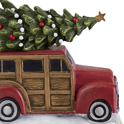 Vintage Red Woody Wagon Christmas Stocking Hanger
