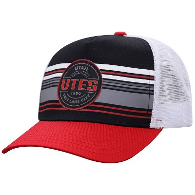 NCAA Utah Utes Men's Vista Black with Hard Mesh Snapback Hat