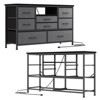 TV Stand for Bedroom,TV Media Console Table with 8 Drawers and Open Shelves for Living Room, Hallway - 4 of 4