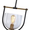 Artcraft Lighting Cheshire 1 - Light Pendant in  Black/Brass - 3 of 4