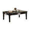55" Coffee Table with Turned Legs, Scalloped Top, Carved Motif, Minimalist Design for Living Room - 2 of 4