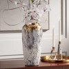 Dahlia Studios Blythe 14" High Matte Gold and Gray Decorative Vase - 2 of 4