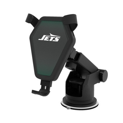 Keyscaper New York Jets Linen 10-Watt Wireless Car Charger