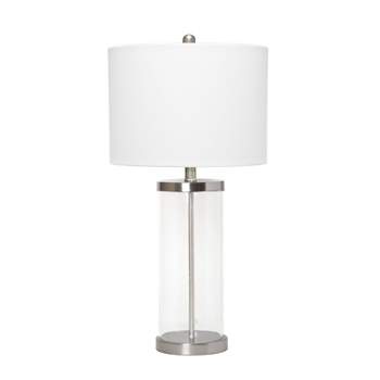 Entrapped Glass Table Lamp with Fabric Shade - Lalia Home