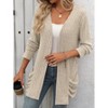 Coolmee Women's Cardigans Fashion Casual Oversized Long Sleeve Cardigan Sweater Loose Dressy Fall Holiday Tops - 3 of 4
