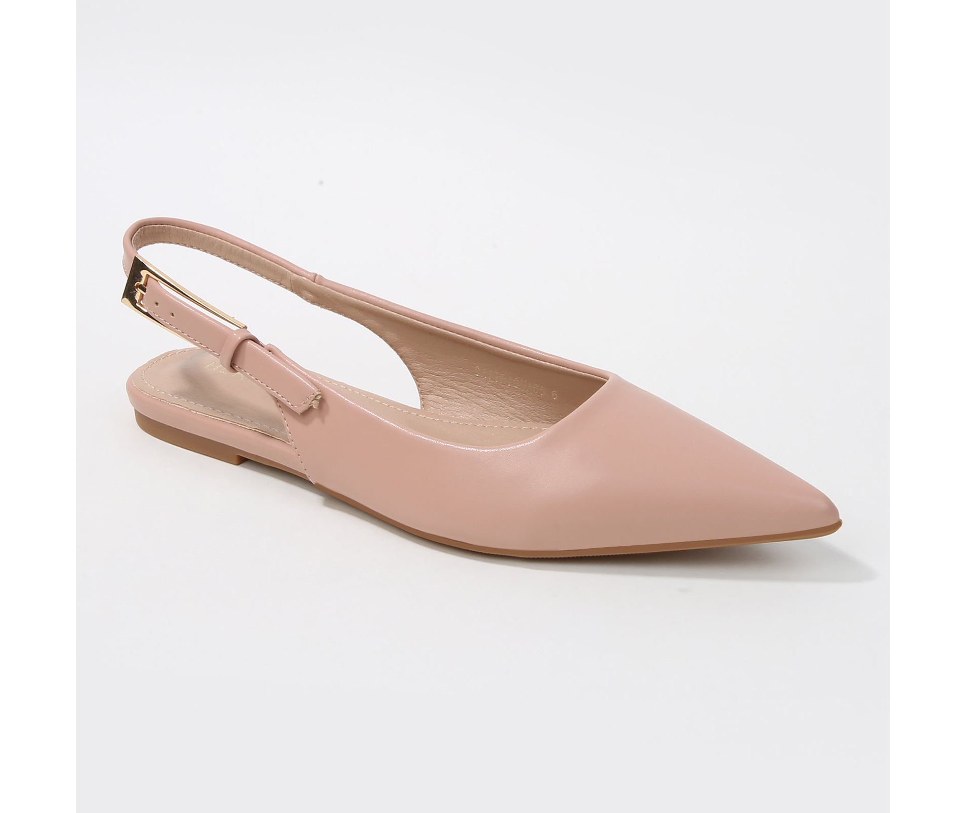 Berness Women's Caitriona Smooth Faux Leather Slingback Flats