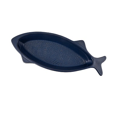 20.5" x 8.5" Ceramic Fish Casserole Baking Dish Blue - Thirstystone