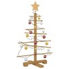 vidaXL Wooden Christmas Tree with Stand Brown 29.5" bamboo - 3 of 4