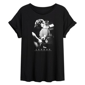 Women's - John Lennon - Lennon Guitar Oversized Graphic T-Shirt - 1 of 4