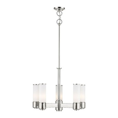 Livex Lighting Weston 5 - Light Chandelier in  Polished Nickel