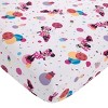 Disney Minnie Mouse Let's Party Pink, Lavender, and White 2 Piece Toddler Sheet Set - Fitted Bottom Sheet and Reversible Pillowcase - 2 of 4