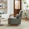 CAVINAS Linen Blend Swivel Accent Chair with High Backrest,Cozy Upholstered Swivel Living Room Chairs,Reading Chairs for Living Room - 4 of 4