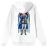 Lord Of The Rings War Of The Rohirrim Hera Banner Adult White Long Sleeve Hooded Sweatshirt - 3 of 4