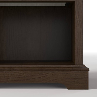 Slate Gray Universal 1-Drawer Nightstand with Open Shelf