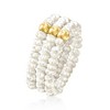 Pure Collection by Ross-Simons 3-4mm Cultured Pearl Jewelry Set: 3 Stretch Rings With 14kt Yellow Gold - 3 of 4