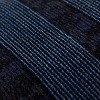 14"x26" Oversized Poly-Filled Striped Lumbar Throw Pillow Navy - Rizzy Home: Cotton Velvet, Indoor Use, Zipper Closure - 3 of 4