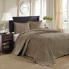 FIONECA Cottage Style Reversible Antimicrobial Bedding Set Fleur De Lis Embroidered Machine Washable Quilt Shams - 4 of 4